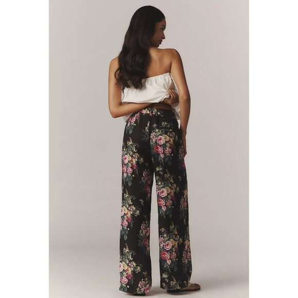 NWT Size M- The Avery Pleated Wide Leg  Trousers Maeve 100% Linen (NWT US$ 148) - Picture 3 of 16